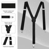 Black Suspenders Men, Hidden Straps Y Back Adjustable Elastic Suspender,