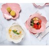 KKGUD Cute Ceramic 6-Inch Serving Bowl with Saucer and Spoon,