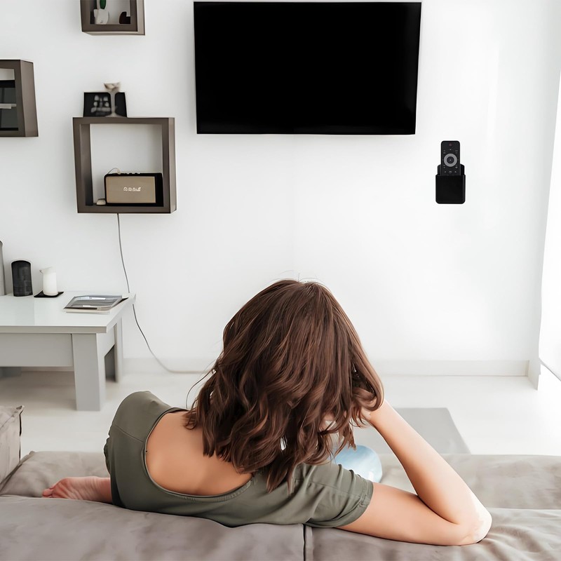 4 Pcs Wall Remote Control Holder, Black Remote Control Holder
