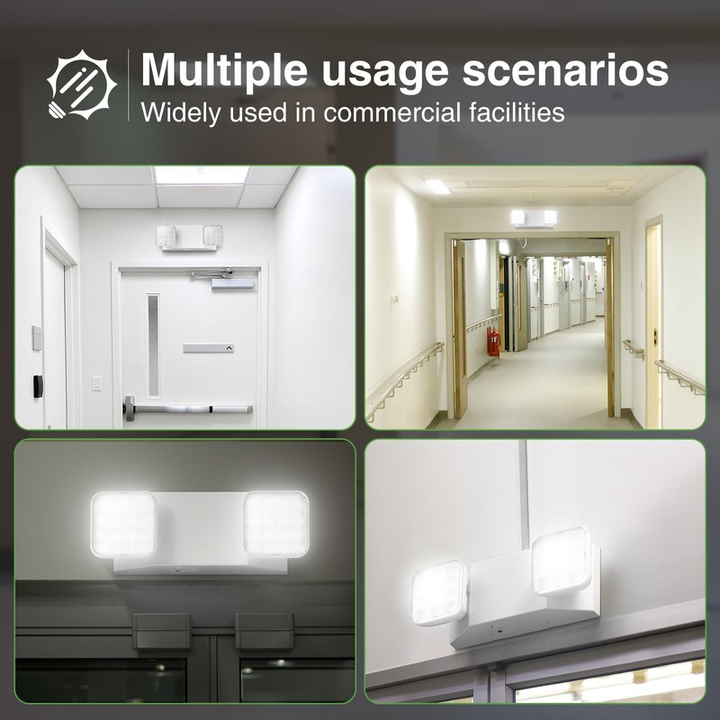 FREELICHT 6 Pack LED Emergency Light for Business, LED Emergency