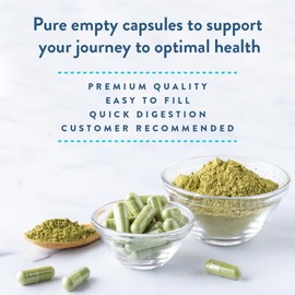 Purecaps USA - Size 000 Empty Green Gelatin Pill Capsules - Fast Dissolving and Easily Digestible - Preservative Free with Natural Ingredients - (1,000 Joined Capsules)