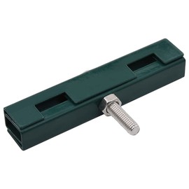 vidaXL U Mat Connectors 10 Sets for Double Rod Mats Grid Mat Connector Double Rod Mesh Fence Grid U-Shape Green Galvanised Steel