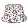 Funny Cute Cats Bucket Hats for Women Men Cartoon Pattern