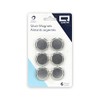 Quartet Silver Tin Disc Magnets, Pack of 6 (Q16006P01-CA-R)