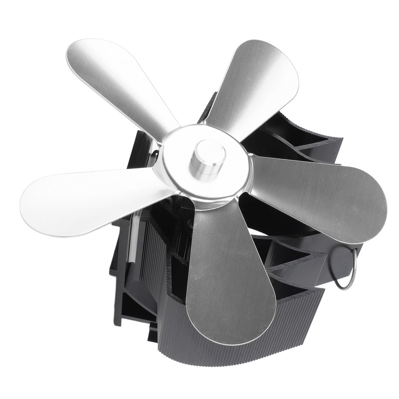 Wall Mounted Fireplace Fan 5 Blade Heat Powered Wood Stove