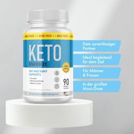 Keto Energize Capsules - For Men and Women - 90 Capsules per Tin - Storage Pack | 1x