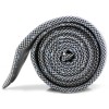 Ox and Bull Trading Co. Dotted Herringbone Gray Silk Tie