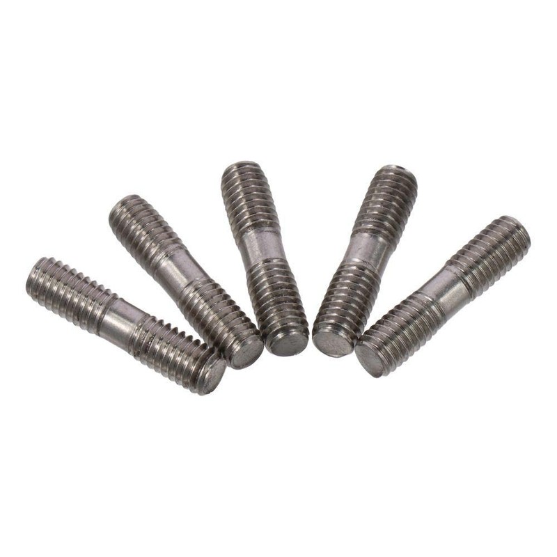 Fudeshe 20Pcs Fully Threaded Rods Studs,M6x25mm Double End Threaded Stud,Stainless