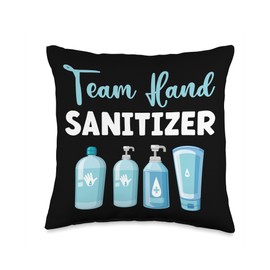 Germaphobe Team Hand Sanitizer Funny Throw Pillow