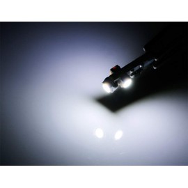 iJDMTOY 10pcs 3-SMD 360-Degree Shine 37 73 74 79 T4/T5 Wedge Replacement Bulbs Compatible With Car Gauge Cluster Panel Background Lighting Retrofit, Xenon White