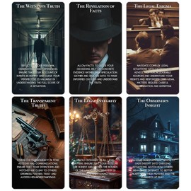 ZZBUY True Crime Oracle Cards, Conspiracy Theory Oracle Deck with Meanings on Them for Beginners Uncovering Hidden Motives, Deception & Emotional Truths