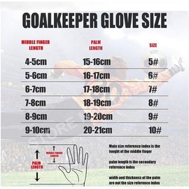 KINGGOO Soccer Goalkeeper Gloves Goalie Training Gloves Strong Grip, Anti-Slip and Breathable for Adults and Children (Orange, 7)