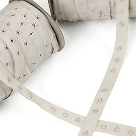 Silva "3 Together" Snap Tape, Light Beige, Sold by The Yard