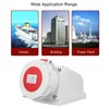 Industrial Connector Socket 16A 5 Pin 3P+N+E Surface Mount IP67