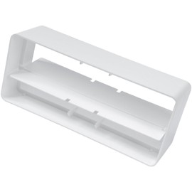 220 x 90 mm Rectangular Duct Connector with Valve - Integrated Backflow Preventer - Ventilation System, Heating, Cooling