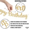 Happy Birthday Banner for Birthday Party Decorations, 10 Feet Glitter
