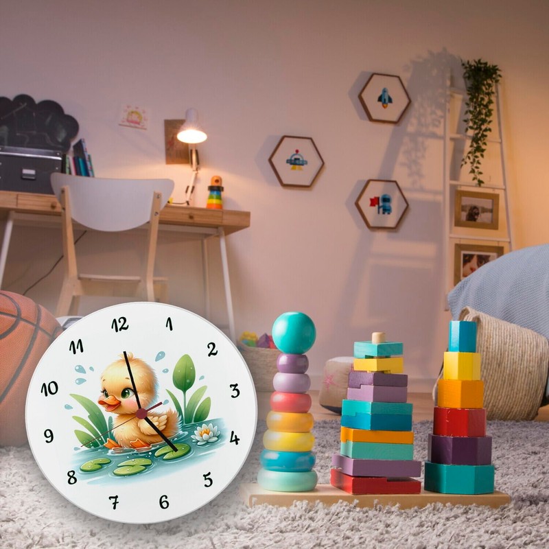 Duck Wall Clock Cute Wall Clock with Cute Duck Floating
