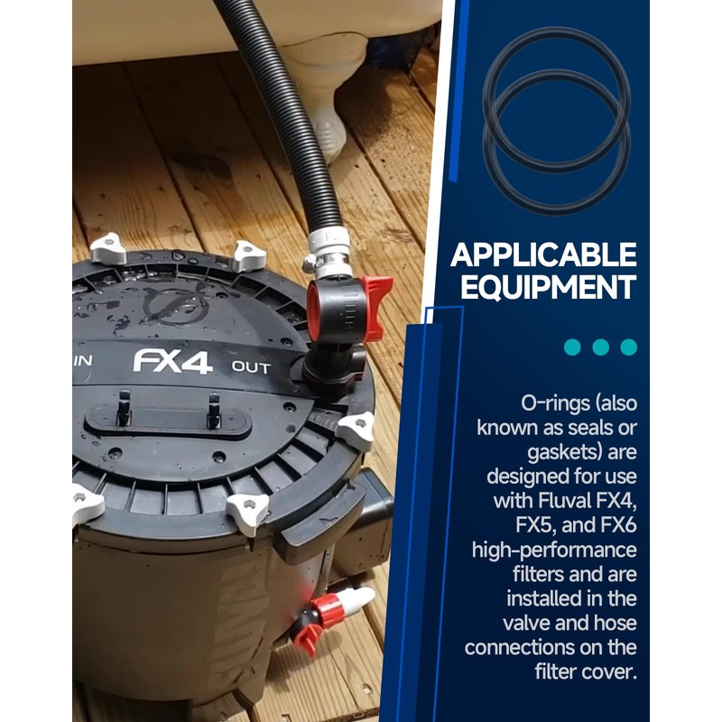 (8-Pack) A20212 O-Rings Compatible with Fluval FX4 FX5 FX6 Canister