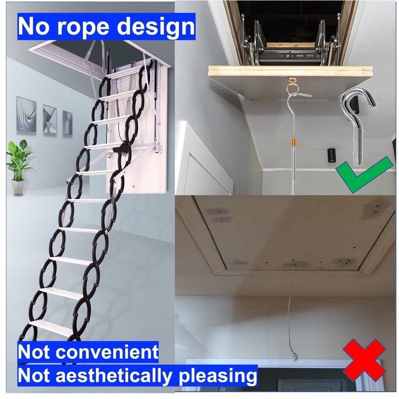 RQG Attic Pull Down Hook,Clothes Hook Pole,with a 16-60 inch