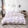 Reateforin Trendy Purple Bow Duvet Cover Twin Size Girls Coquette