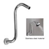 8 Inch Steel High Rise Extension S-Curved Goose Neck Shower