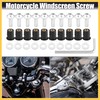 REPAIROCK 10pcs M5 5mm Motorcycle Windscreen Screw Fairing Bolt Silver