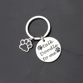 Golden Poodle Gifts Dog Mom Gifts Dog Dad Gifts Dog Lover Gifts Pet Parent Gift Talk Doodle to Me Keychain (Doodle to Me -K EU)