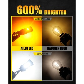 AILEO 7444NA 7443 Switchback LED Bulbs,Dual-Color White/Amber,28W 4800LM 600% Brighter,CANBUS Error Free&Cooling Fan,T20 7440 7443NA 7444NA W21W Ideal for Turn Signal Lights DRL Parking Light,2-Pack