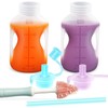 Jelly Ruru Silicone Reusable Baby Food Pouches with Straws, Leakproof