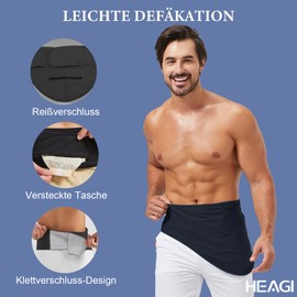 Ostomy Belt, Ostomy Bag, Adjustable Ostomy Support Belt, Ostomy Belt for Men & Women, Ostomy Accessories, Inner Pocket for Ostomy Bag for Sports & Swimming, Size XL (39 - 43 inches)