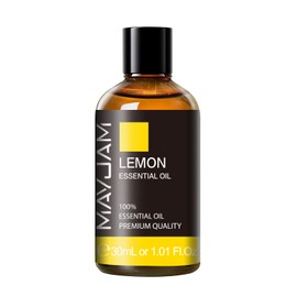 Lemon Essential Oil 30ML/1.01FL.OZ, MAYJAM Premium Lemon Oil Essential Oils with Glass Dropper, Great for Aromatherapy Diffuser and Candle Soap Making