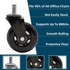 3" Polyurethane Office Chair Replacement Wheels - 5-Pack, 880LBS Heavy