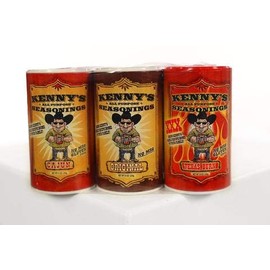 Kenny's All Purpose Seasonings 8 ounce Gift Pack Original/Cajun/Texas Burn (pack of 3)