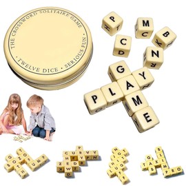 KIYONGCOM Solitaire Dice Word Game - Classic Letter Game for Word & Puzzle Lovers