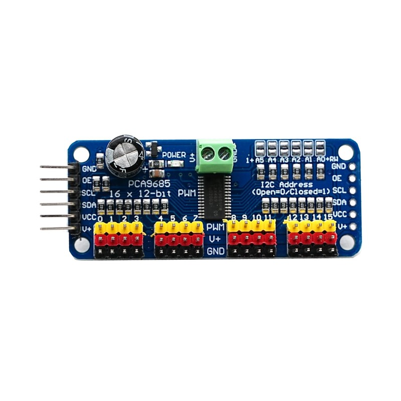 DIGISHUO 2Pcs PCA9685 16 Channel 12 bit PWM Servo Motor