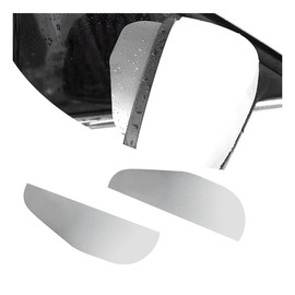 SHMZK 2 PCS Mirror Rain Visor Eyebrow, Waterproof Car Rear View Mirror Rain Cover Visor Guard, Universal Rainproof Carbon Fiber Rearview Mirror Protector Sticker for Car Truck SUV (Aluminum Silver)