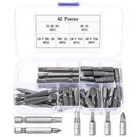 for Torx Bit Set PH Bit Set, 42 Pcs H5 PH1 T15 T20 Bits, Phillips Screwdriver Bits Star Bit Set, Security Bit Set, H5 Torx PH Precision Security Bits, 1/4" Hex Drive Hex Shank Screwdriver Bits Set
