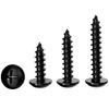 150 PCS M3 M4 Black Round Head Self Tapping Screws