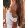 Large temporary tattoo of a green ivy leaf vine 19.5