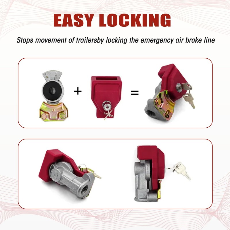 Yujanery Plastic, Glad Hand Lock,Keyed Alike, 3 Pack