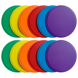 Kai Xin Spot Markers,4 Inch Agility Spots Markers,12 Pcs Colorful Flat Field Gym Classroom Floor Spots Set for Indoor Outdoor Soccer Basketball Sports Speed Training and Drills