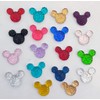 MajorCrafts® 50pcs Mixed Colours 14mm Flat Back Kawaii Resin Mouse