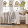 WONGS BEDDING Boho Quilt Set Queen Size, Brown Bohemian 3