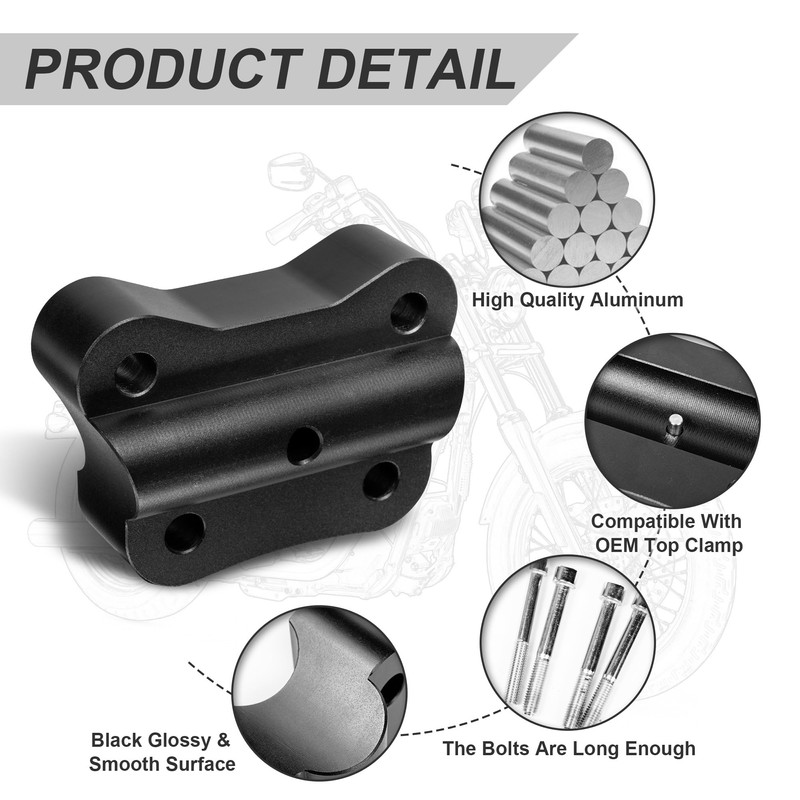 Billet Aluminum Handlebar Riser Kit for Can Am fit for