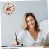 ORFOFE Retro Silent Desktop Clock Wooden Adornment Boho Decor Wall