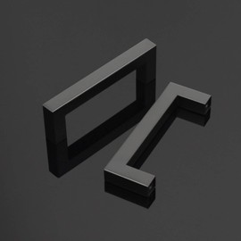 Probrico 10 Pack 96mm Kitchen Black Cabinet Handles Stainless Steel Drawer Pulls Wardrobe Door Knobs Furniture Square Bar Handles Size 12mm*12mm