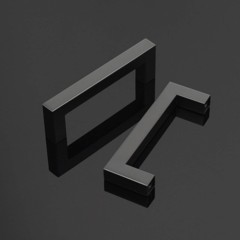 Probrico 10 Pack 96mm Kitchen Black Cabinet Handles Stainless Steel