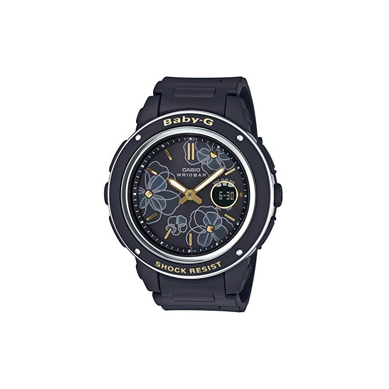 Casio Basic Baby-G BGA-100/150 Series Wristwatch, black (flower)