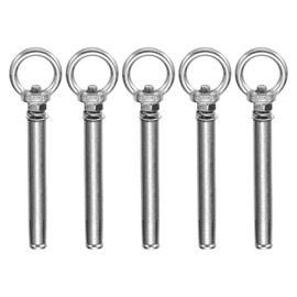 MECCANIXITY Concrete Eye Bolt Expansion Eyebolt M6*80mm 304 Stainless Steel Expansion Lifting Bolts Ring Screw Eyes for Ceiling Concrete Wall Brick Masonry, Pack of 5