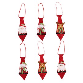 AOKWAWALIY 6pcs Christmas Men Necktie Christmas Necktie Christmas Holiday Necktie Novelty Ties